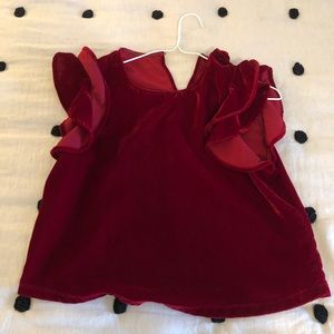 Zara velvet red top